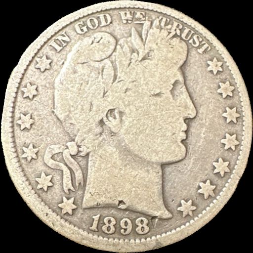 1898-No mintmark Barber Half Dollar — obverse