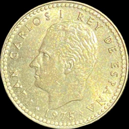 1975 Spain 1 peseta KM# 806 reverse image